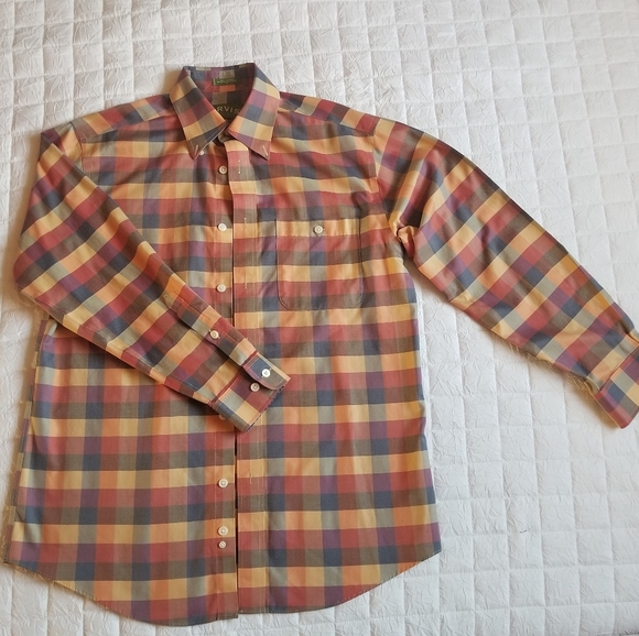 Orvis Other - Orvis Checkered Fall Colors Long Sleeve Button Up